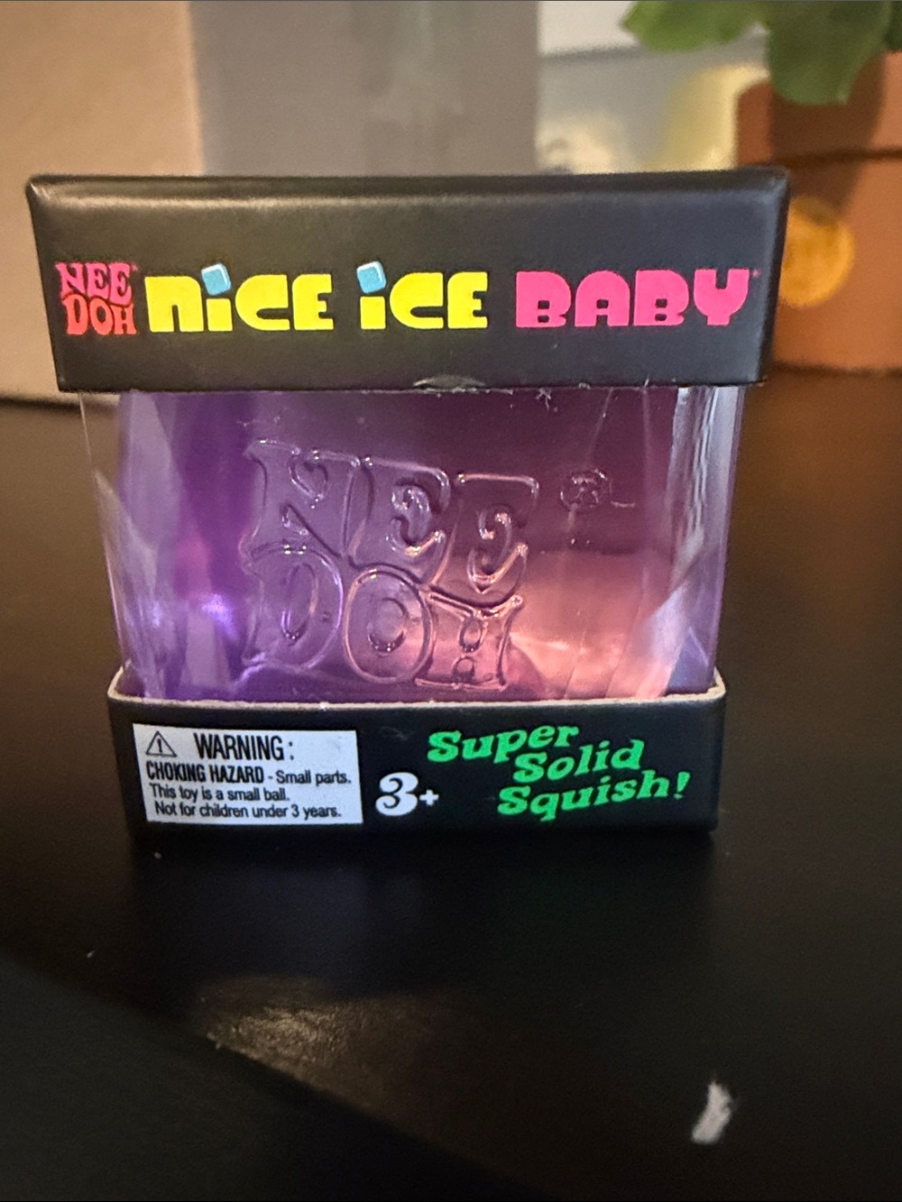 Nee Doh Nice Ice Baby Purple Super Solid Squish - Kids Toy